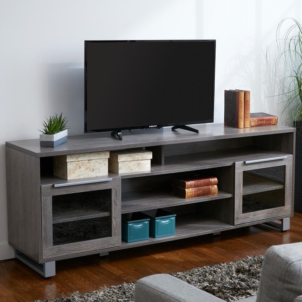 Unique Furniture Kalmar TV Cabinet with 2-Door in Grey, , large