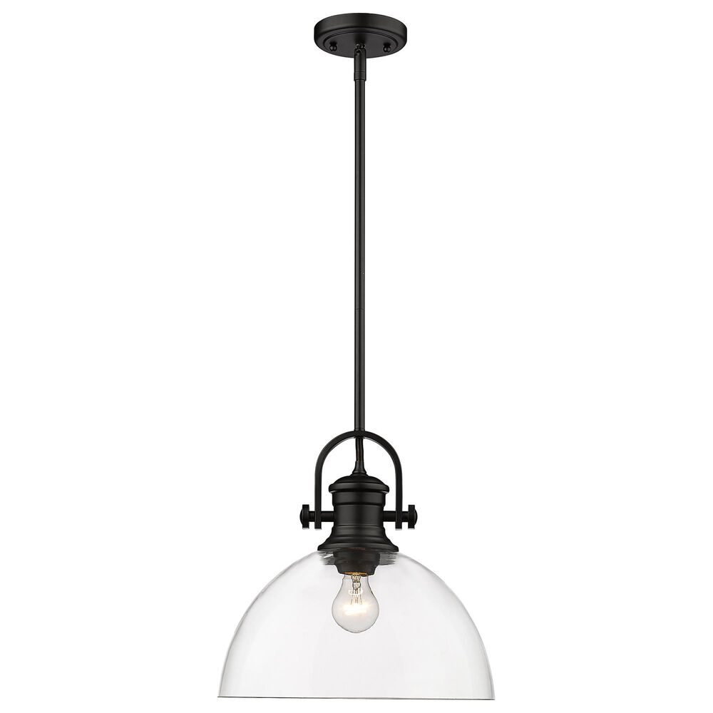 Golden Lighting Hines 1-Light Pendant in Matte Black, , large