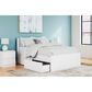 Ashley Onita Full Panel Platform Bed with 2 Side Storage in White, , large