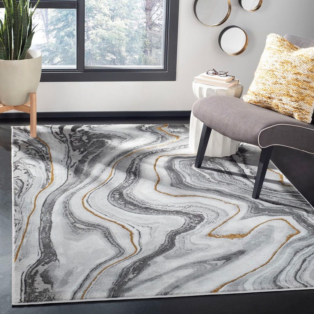 Safavieh Craft 4&#39; x 6&#39; Grey and Gold Area Rug, , large