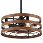 Minka-Aire Audrey 22.5" Ceiling Fan with LED Light in Coal and Distressed Koa, , large