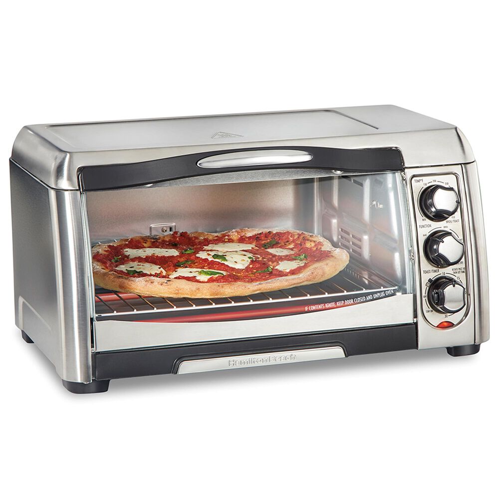 Hamilton Beach - Sure-Crisp 6-Slice Air Fryer Toaster Oven - Stainless