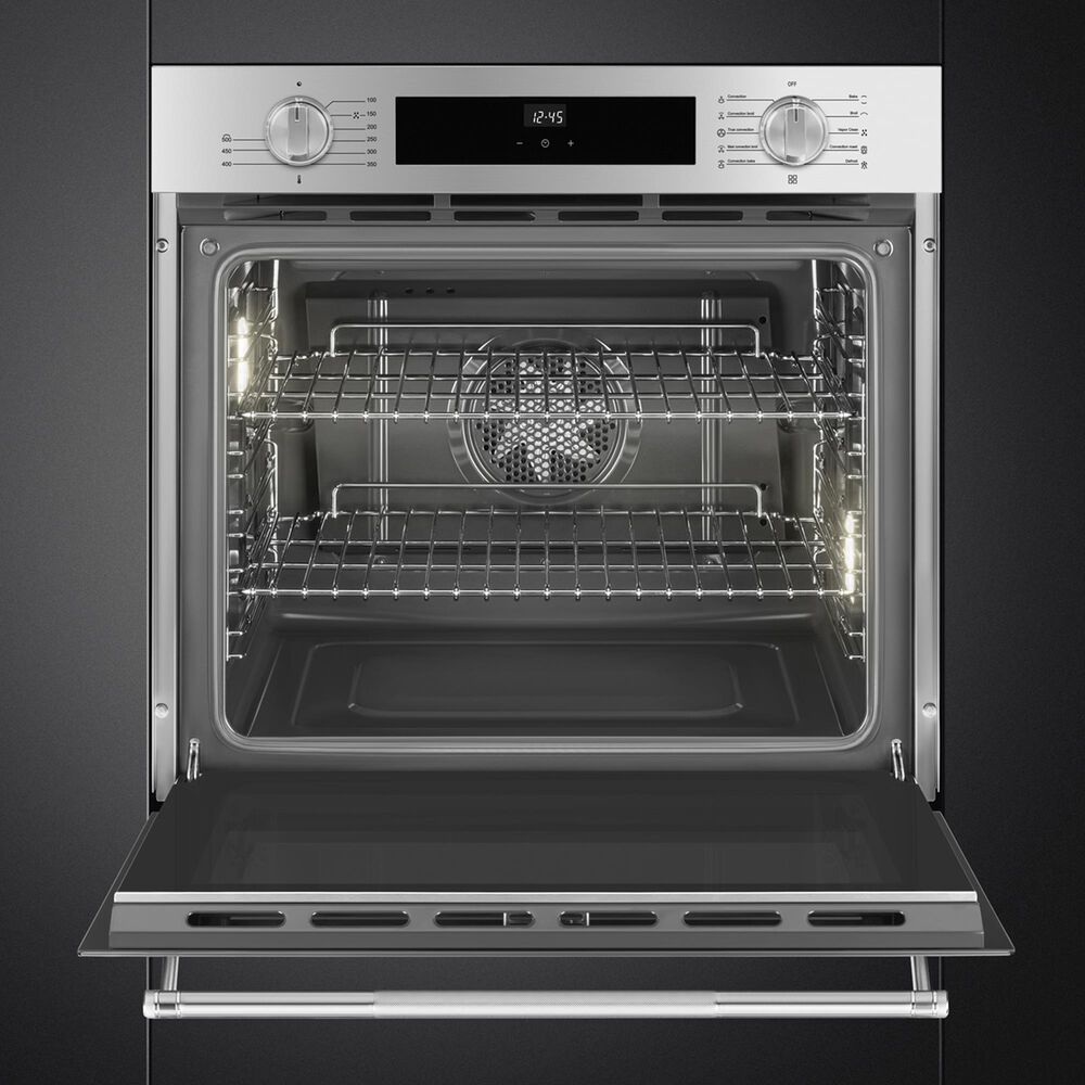 SMEG Classic 30" Single Electric Wall Oven with DigiScreen in Stainless Steel, , large