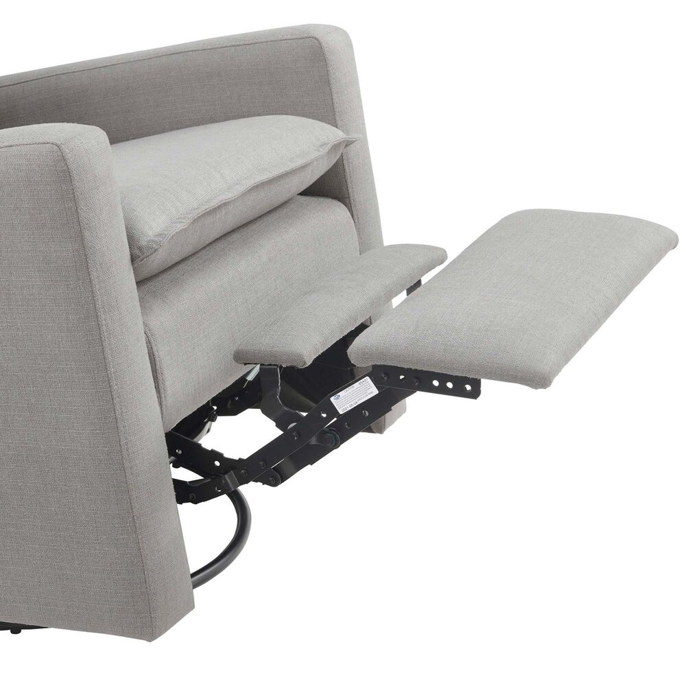 M Design Village Uptown Swivel Push Back Rocker Recliner in Gray, , large
