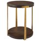 Uttermost Palisade Side Table in Coffee Oak and Antique Gold, , large