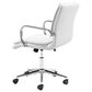 Zuo Modern Partner Office Chair in White and Chrome, , large