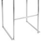 Lumisource Fuji Stackable Barstool with Brown Faux Leather in Brushed Stainless Steel (Set of 2), , large