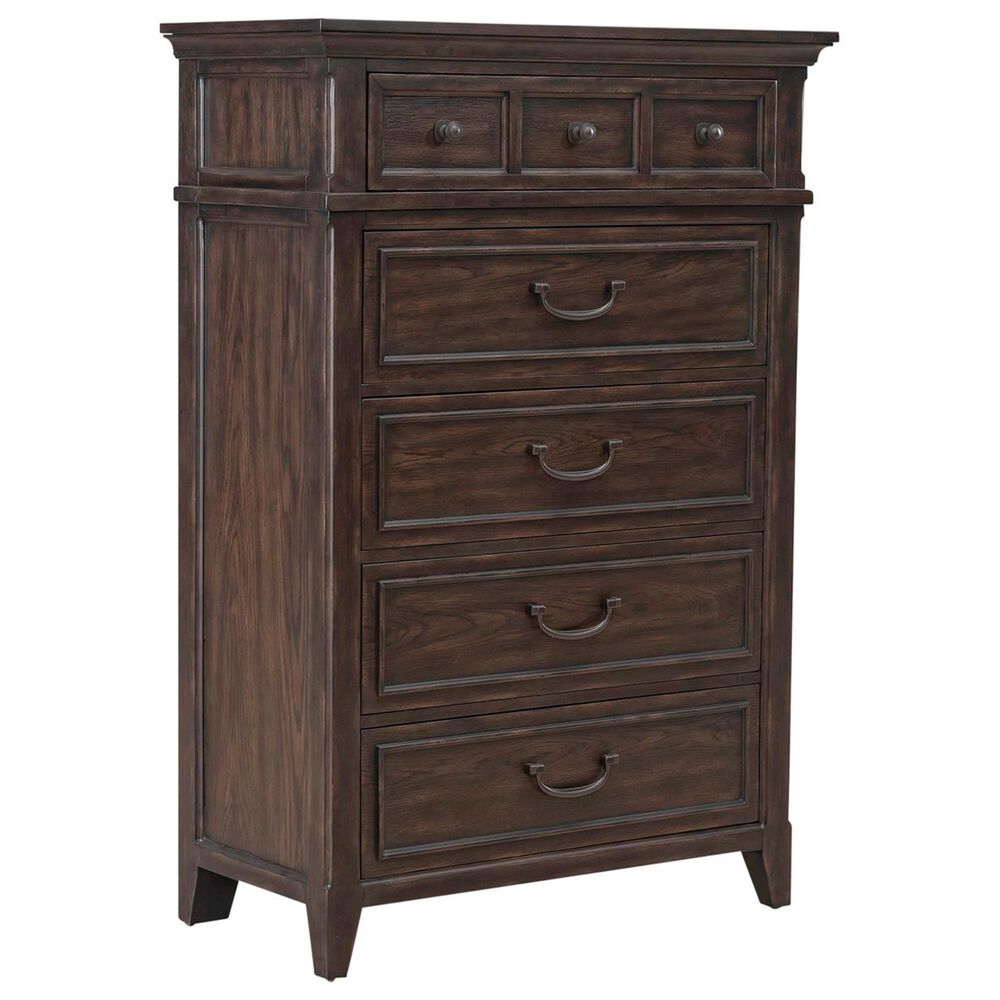 Belle Furnishings Paradise Valley 5-Piece King Bedroom Set in Saddle Brown, , large