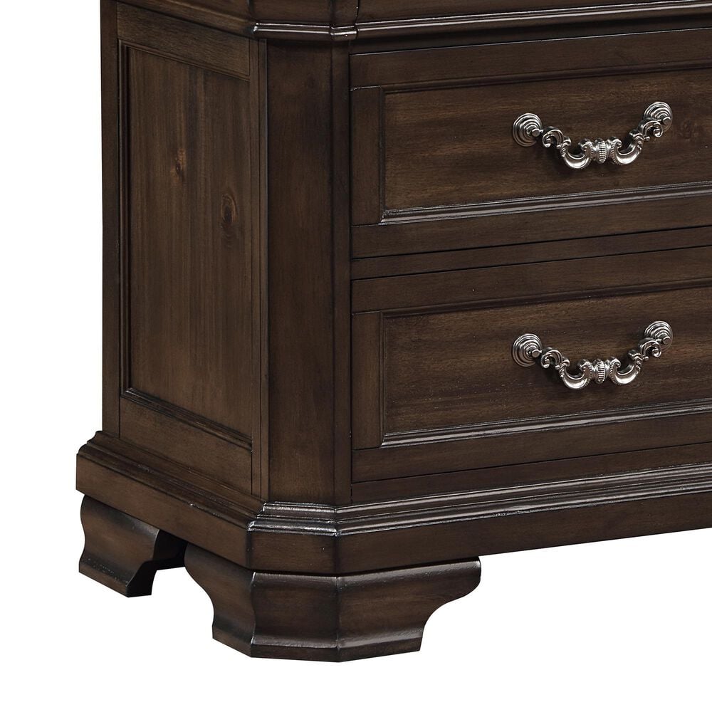 New Heritage Design Lynhurst 2-Drawer Nightstand in Walnut Brown, , large