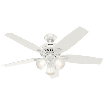 Hunter Newsome 52" Ceiling Fan with 3 Lights in Fresh White, , large