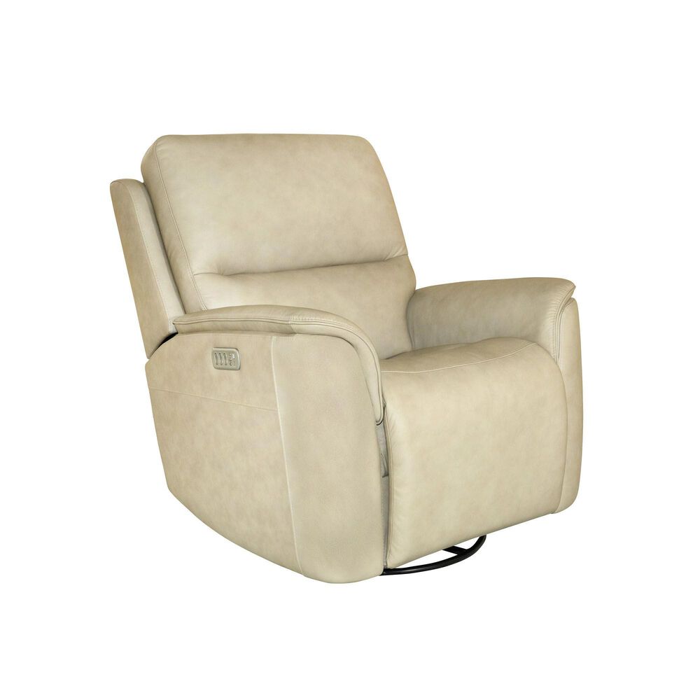 Flexsteel Henry Power Swivel Glider Recliner in Beige, , large