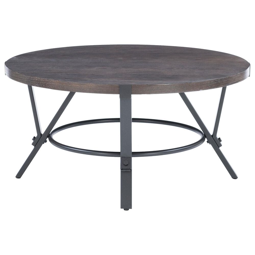 Linon Home Decor Glenroy 3-Piece Occasional Table Set in Charcoal Brown and Charcoal Grey, , large