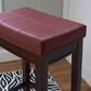 Linon Home Decor Claridge Bar Stool with Red Cushion in Rich Brown, , large