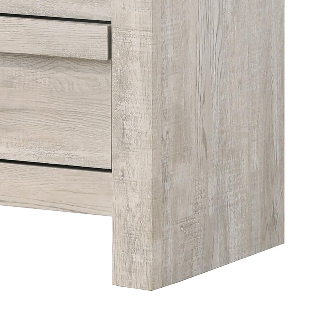 Crown Mark Valor 2-Drawer Nightstand in Light Gray, , large