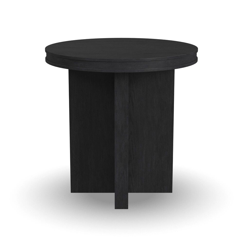 Flexsteel Waterfall Round End Table in Ebony, , large