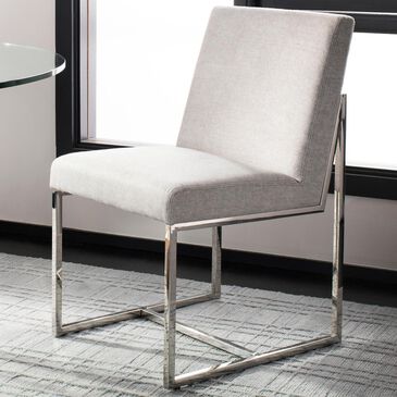 Safavieh Lombardi Dining Chair in Chrome and Gray, , large