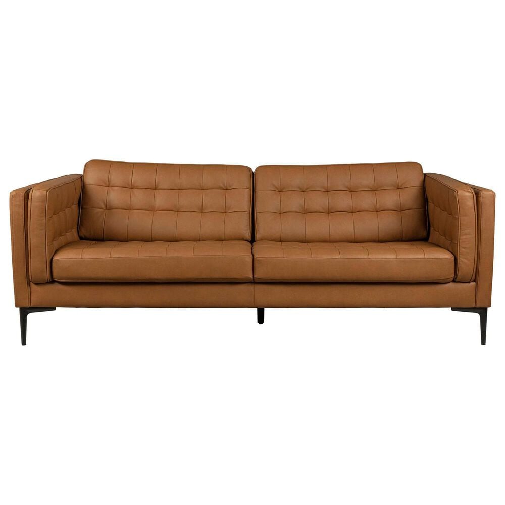 Bordeaux &amp; Co Stationary Leather Sofa and Chair Set in Oslo Antelope, , large