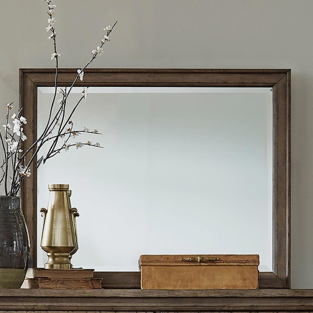 Belle Furnishings Americana Farmhouse 9-Drawer Dresser and Mirror in Dusty Taupe and Black, , large