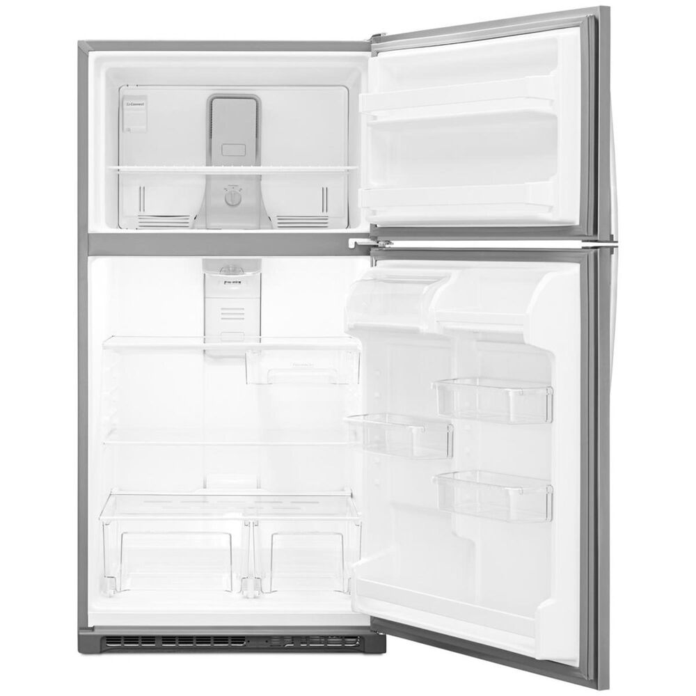 Whirlpool 20.5 Cu. Ft. Top-Freezer Refrigerator in Monochromatic Stainless Steel, , large