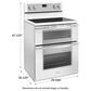 Whirlpool 6.7 Cu. Ft. Freestanding Electric Double Oven Range with Convection in White, , large