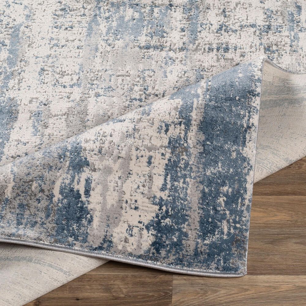 Surya Alpine ALP-2309 2&#39; x 2&#39;11&quot; Blue, Charcoal, Medium Gray, Gray and Off-White Area Rug, , large