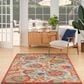 Nourison Aloha 5"3" x 7"5" Red and Multicolor Indoor/Outdoor Area Rug, , large