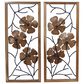 Maple and Jade 32" x 14" Flowers Wall Decor in Natural Brown (Set of 2), , large