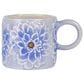 Lifetime Brands Jewelled Mosaic 15 Oz Flower Mug in Blue, , large