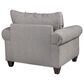 Fusion Furniture Amos Pebble Queen Stationary Sleeper Sofa in Gray, , large