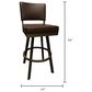 Delaware Dining Malibu 26" Swivel Barstool in Sun Bronze/Dark Brown, , large