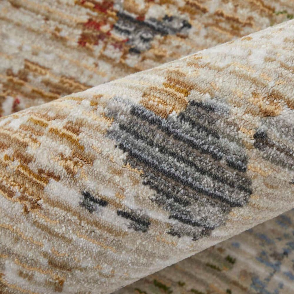 Feizy Sonora 39NUF 6&#39;7&quot; x 9&#39;6&quot; Ivory and Multicolor Area Rug, , large