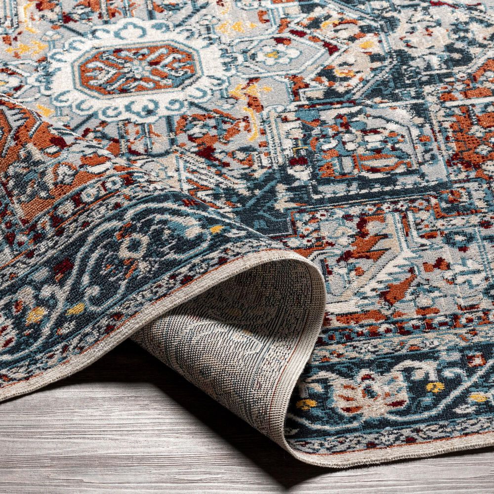 Surya Lavadora 7&#39;10&quot; x 10&#39; Ink Blue, Brick Red, Mustard, Gray, Light Beige and Cream Area Rug, , large