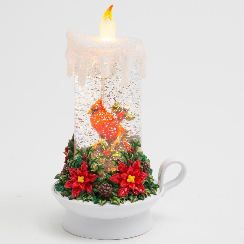 The Gerson Company Lighted Cardinal Spinning Water Globe Candle in Assort, , large