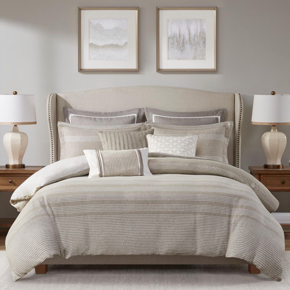 Hampton Park Carmel 9-Piece King/California King Comforter Set in Natural and Beige, , large