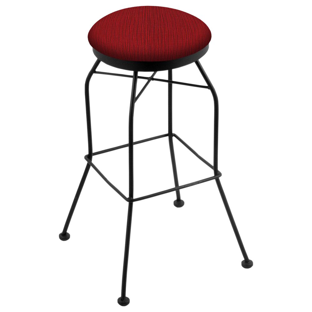 Holland Bar Stool 3020 25" Swivel Counter Stool with Black Wrinkle and Graph Ruby Seat, , large