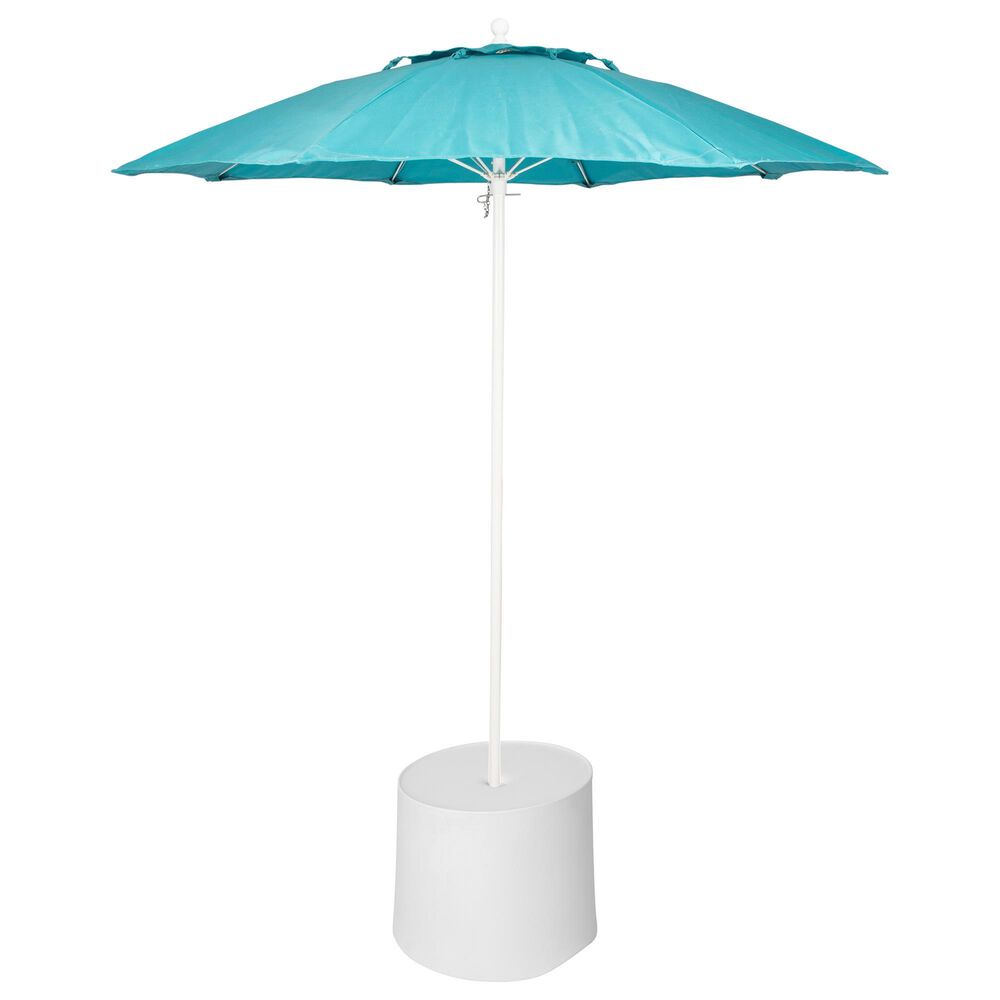 Floating Luxuries Side Table with Umbrella in White and Aruba, , large