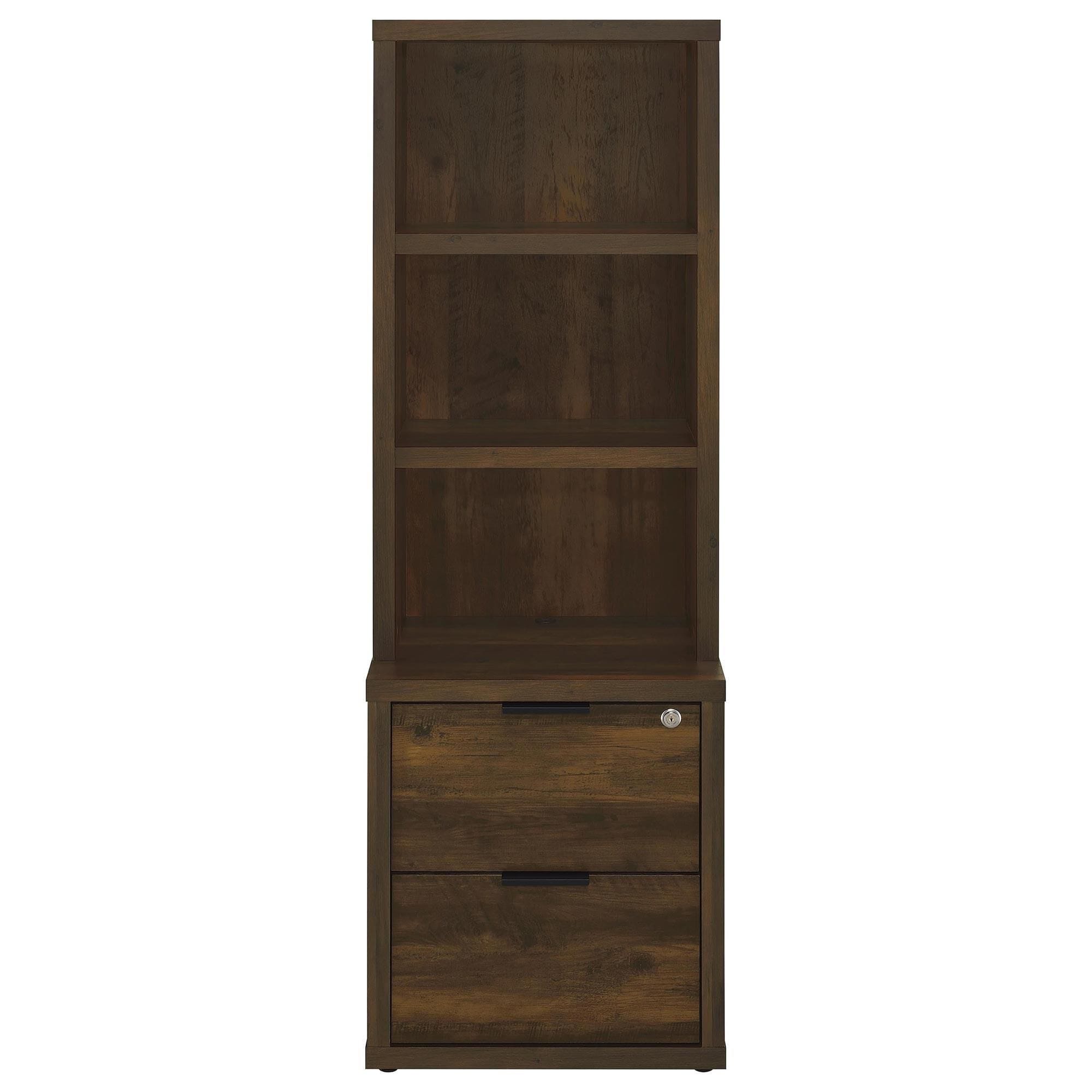 Coaster Westpark 3-Shelf Bookcase with USB and Lockable Drawer in