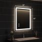 HOMLUX 24" x 32" LED Bathroom Makeup Mirror in Silver, , large