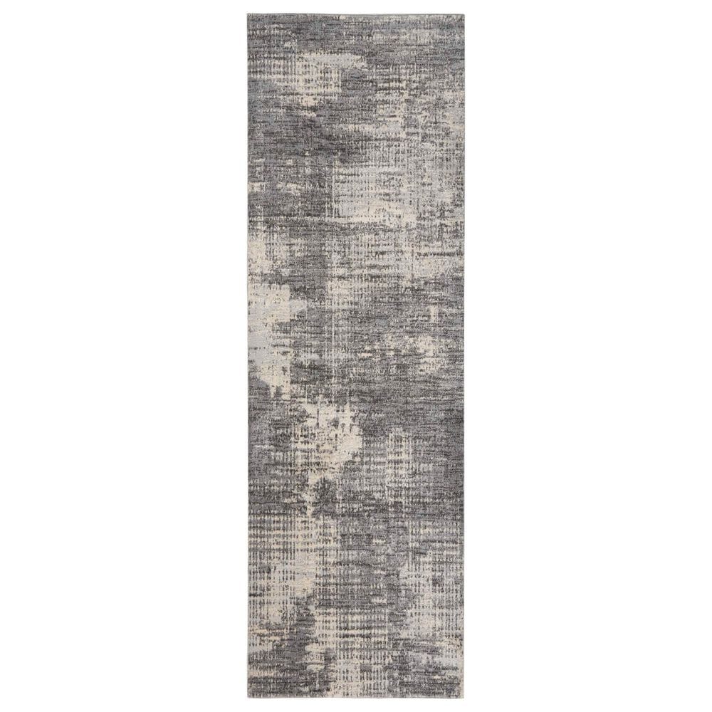Nourison Rush CK953 2"3" x 10" Grey and Beige Runner, , large