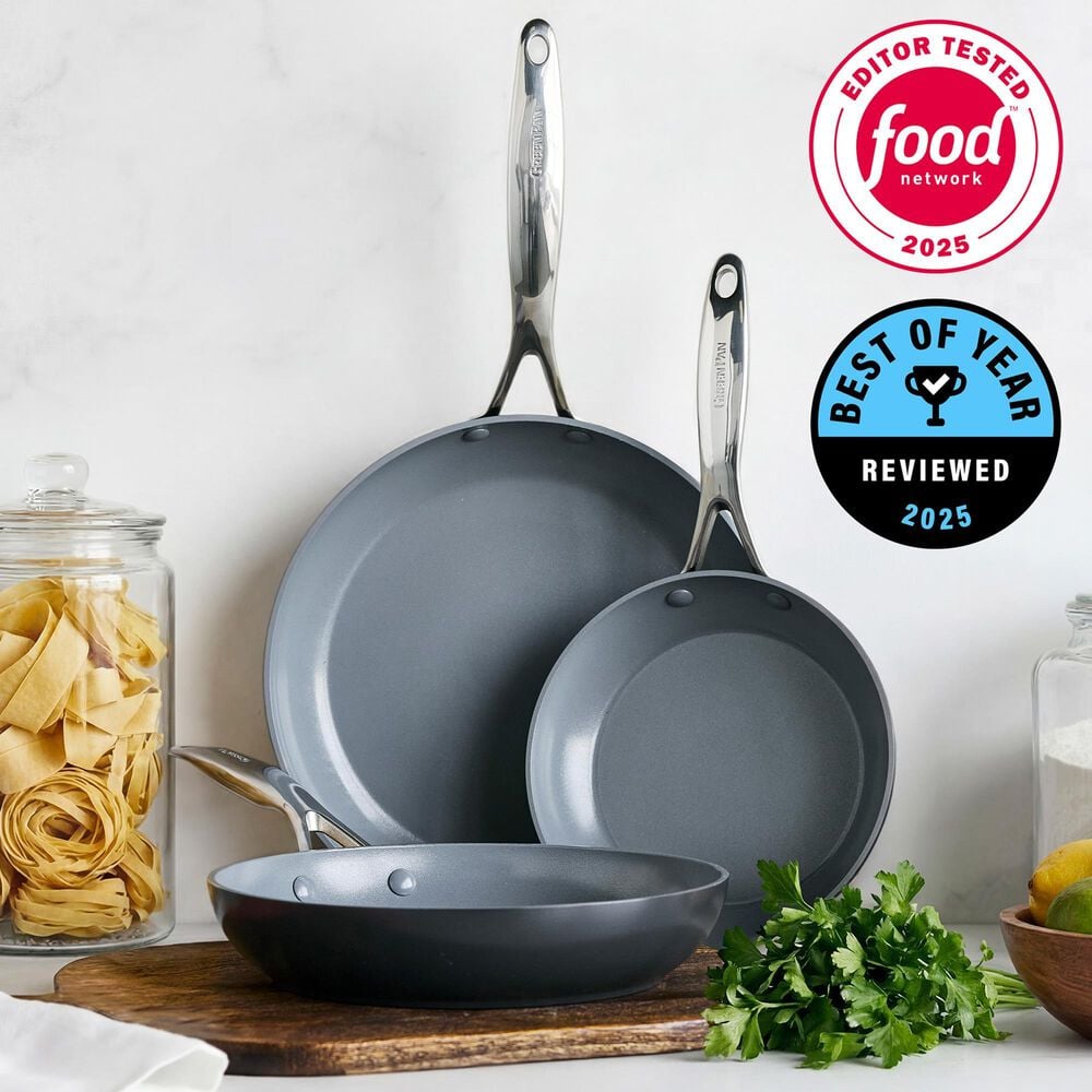 Green Pan Valencia Pro 3-Piece Nonstick Frypan Set in Grey, , large