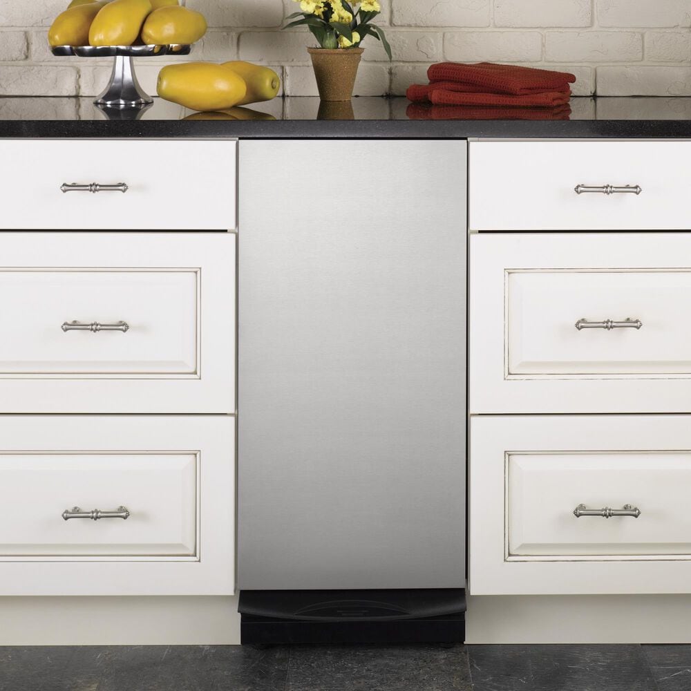 GE Appliances 15&quot; Universal Built-In Trash Compactor in Stainless Steel, , large