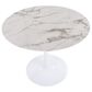 LumiSource Pebble Modern Table with White Metal Base and White Marble Veneer Table Top by LumiSource, , large