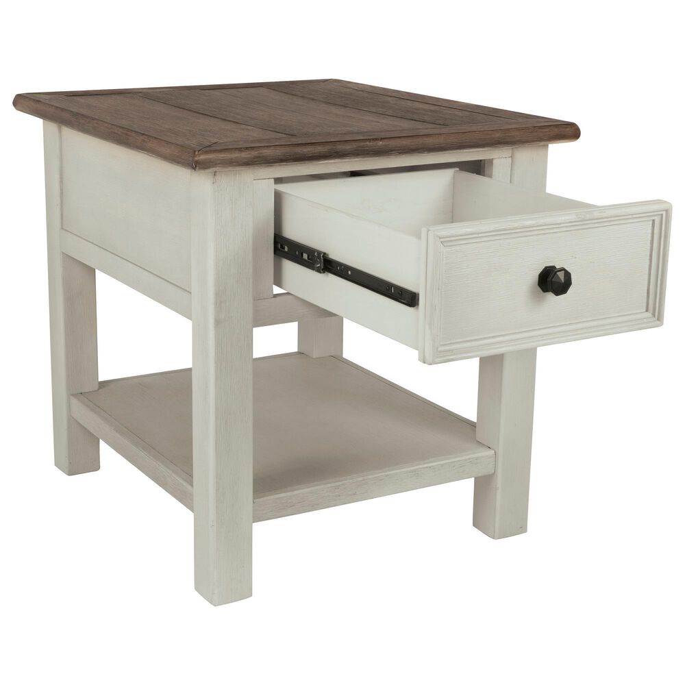 Ashley Bolanburg End Table in Weathered Oak and Antique White, , large