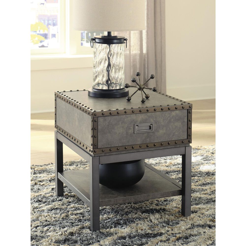 Ashley Derrylin End Table in Bronze and Brown, , large