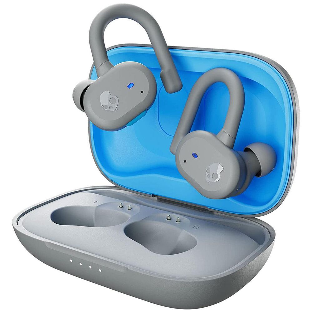 Skullcandy Push Active True Wireless Sport Earbuds in Light Grey and Blue, , large