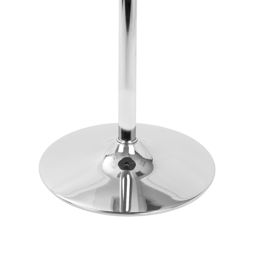 Lumisource Adjustable Bar Table in White and Chrome, , large