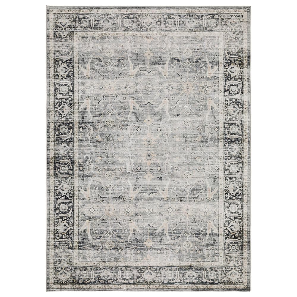 Oriental Weavers Charleston Distressed 2" x 3" Charcoal Area Rug, , large