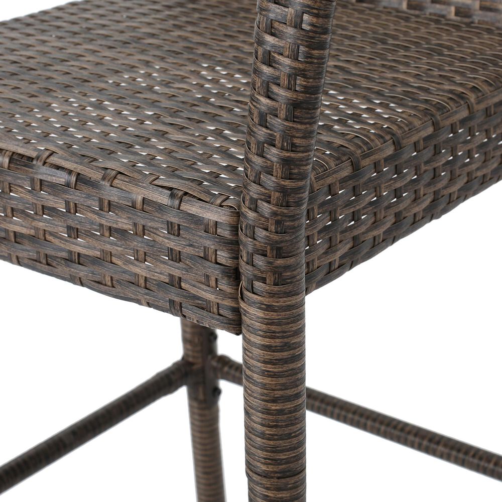 Hearth and Haven Littleton Outdoor Bar Stool in Brown and Mocha &#40;Set of 2&#41;, , large