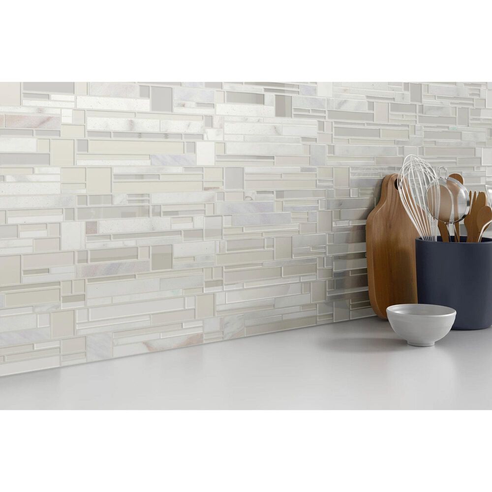 Emser Entity Energy 12&quot; x 12&quot; Glass and Stone Mosaic Sheet, , large