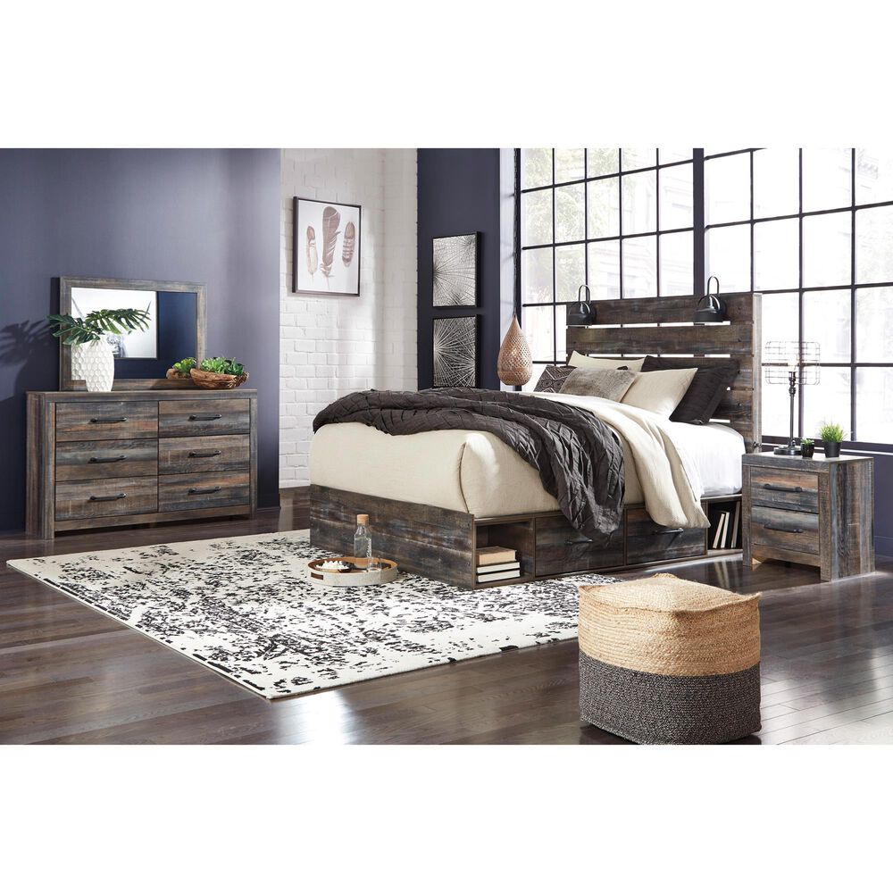 Ashley Drystan Queen Storage Bed with 4 Drawers in Brown Rustic, , large